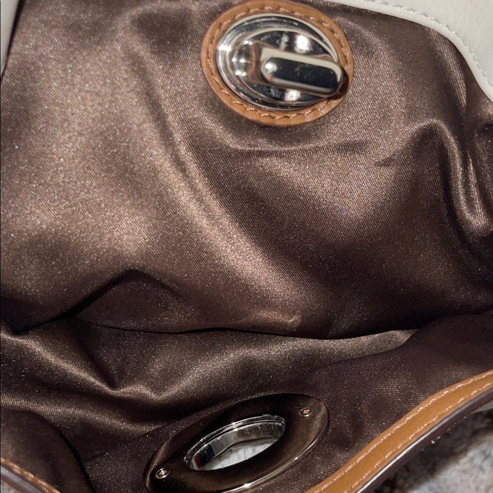 Coach Vintage Penelope Ivory Leather/ Brown Snakeskin Carryall Women's Handbag - Picture 6 of 16